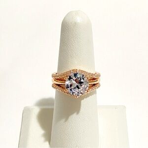 14k Plated Rose Gold Eternity Ring